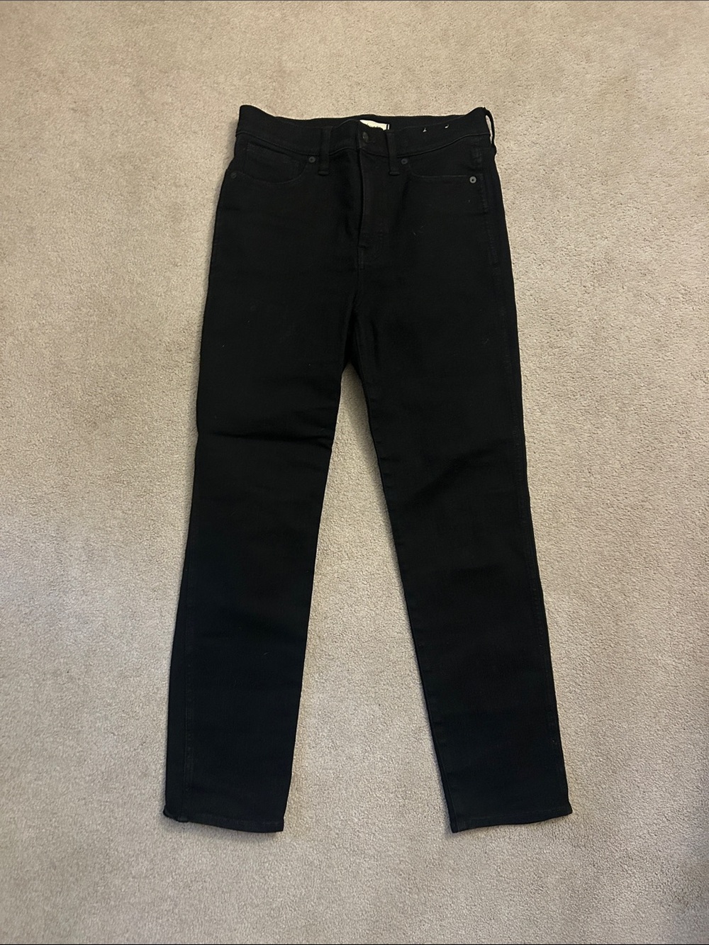 Madewell Stovepipe Classic Black straight leg Jeans